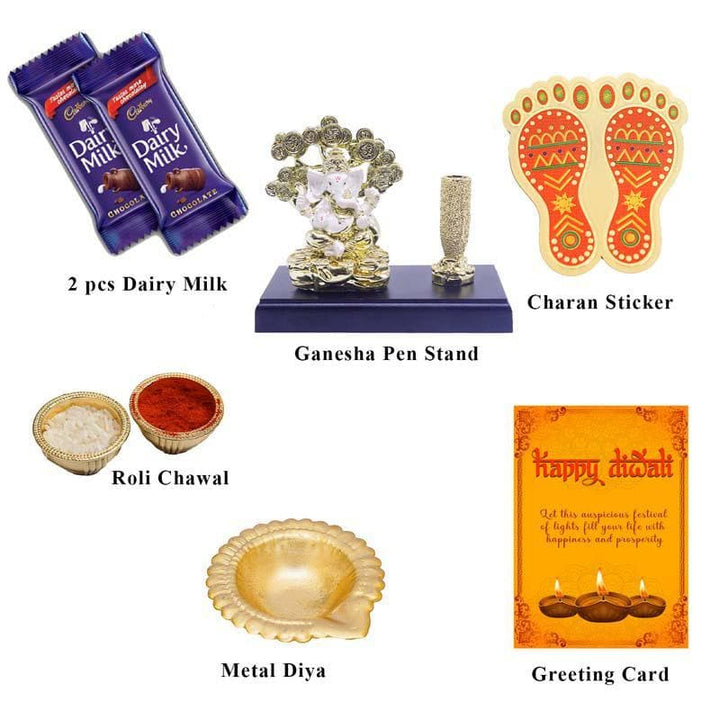 Buy Gajanan Penstand Diwali Gift Set at Vaaree online | Beautiful Pooja Essentials to choose from