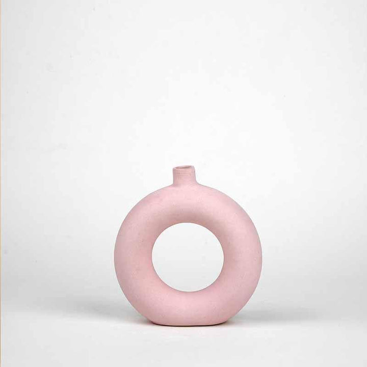 Buy Boho Donut Vase - Pink at Vaaree online | Beautiful Vase to choose from