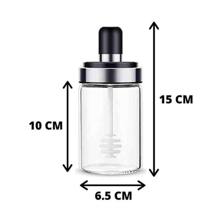 Buy Honey Glass Jar (250ML Each) - Set Of Two at Vaaree online | Beautiful Honey Jar to choose from
