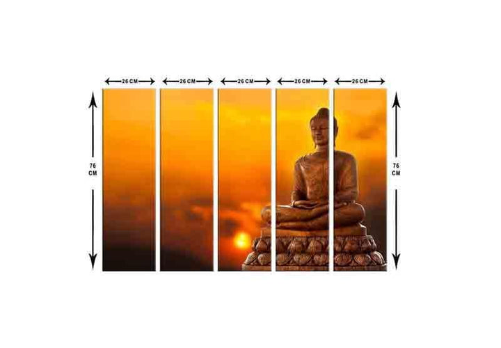 Buy Buddha In Meditation Wall Art - Set Of Five at Vaaree online | Beautiful Wall Art & Paintings to choose from