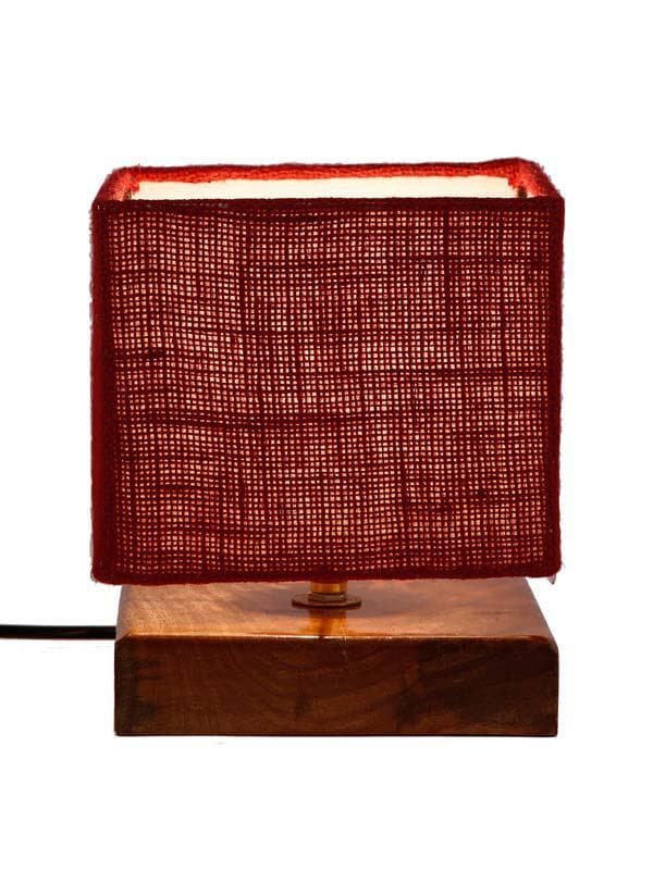 Buy Solid Cusp Table Lamp - Maroon at Vaaree online | Beautiful Table Lamp to choose from