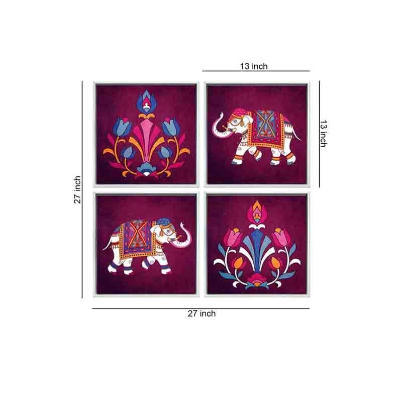 Buy Royalty Wall Art - Set Of Four at Vaaree online | Beautiful Wall Art & Paintings to choose from