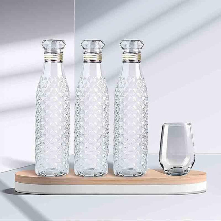 Buy Diamondy Clear Water Bottle - Set Of 3 at Vaaree online | Beautiful Bottle to choose from