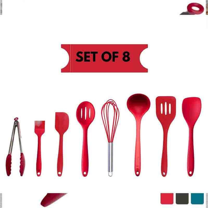 Buy Silicone Kitchen Tools - Set Of Eight at Vaaree online | Beautiful Kitchen Tool to choose from