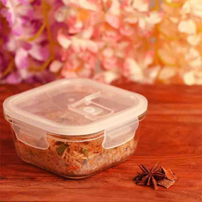 Buy Hyaline Square Box (500ml)- White Lid at Vaaree online | Beautiful Tiffin Box & Storage Box to choose from