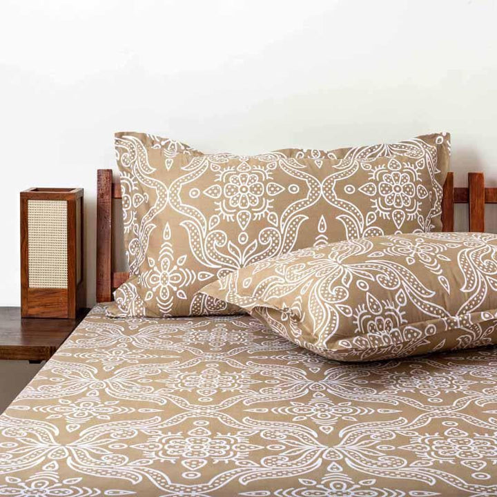 Buy Mughal-E-Azam Bedsheet - Brown at Vaaree online | Beautiful Bedsheets to choose from