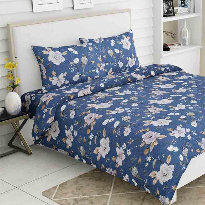 Buy Floral Trail Bedsheet - Blue at Vaaree online | Beautiful Bedsheets to choose from
