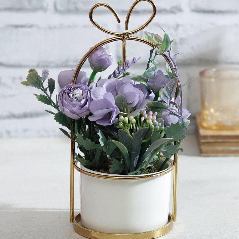 Buy Faux Lavender Roses Plant & Pot at Vaaree online | Beautiful Faux Plant to choose from