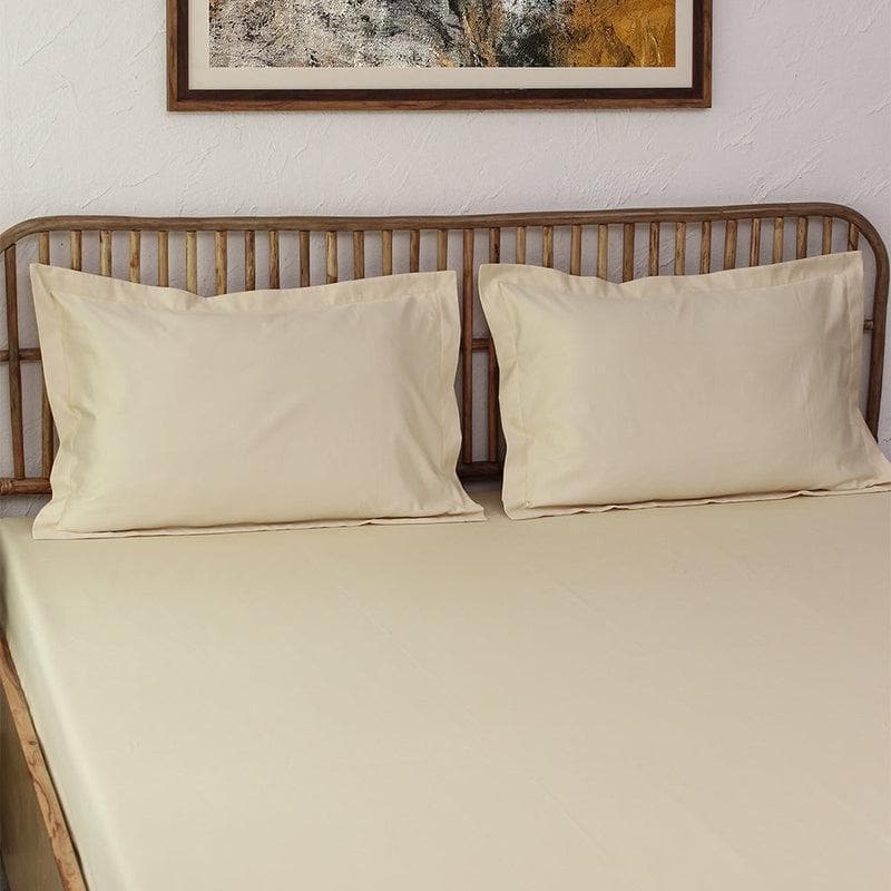 Buy Slay In Solid Bedsheet- Cream Yellow at Vaaree online | Beautiful Bedsheets to choose from