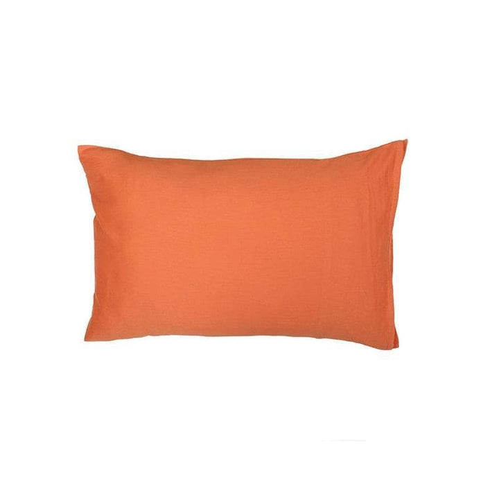 Buy Slay In Solid Bedsheet- Orange at Vaaree online