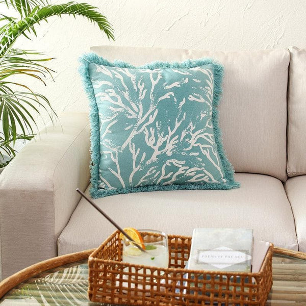 Buy Hornbill Fringed Cushion Cover at Vaaree online | Beautiful Cushion Covers to choose from