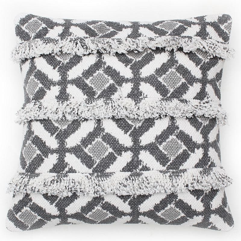 Buy Moroccan Lattice Cushion Cover- Grey at Vaaree online | Beautiful Cushion Covers to choose from