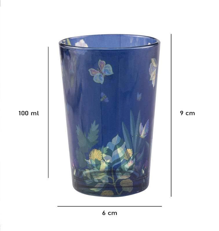 Buy Vibrant Bliss Blue Chai Glass - Set of Four - Set Of Four at Vaaree online | Beautiful Kulhad to choose from