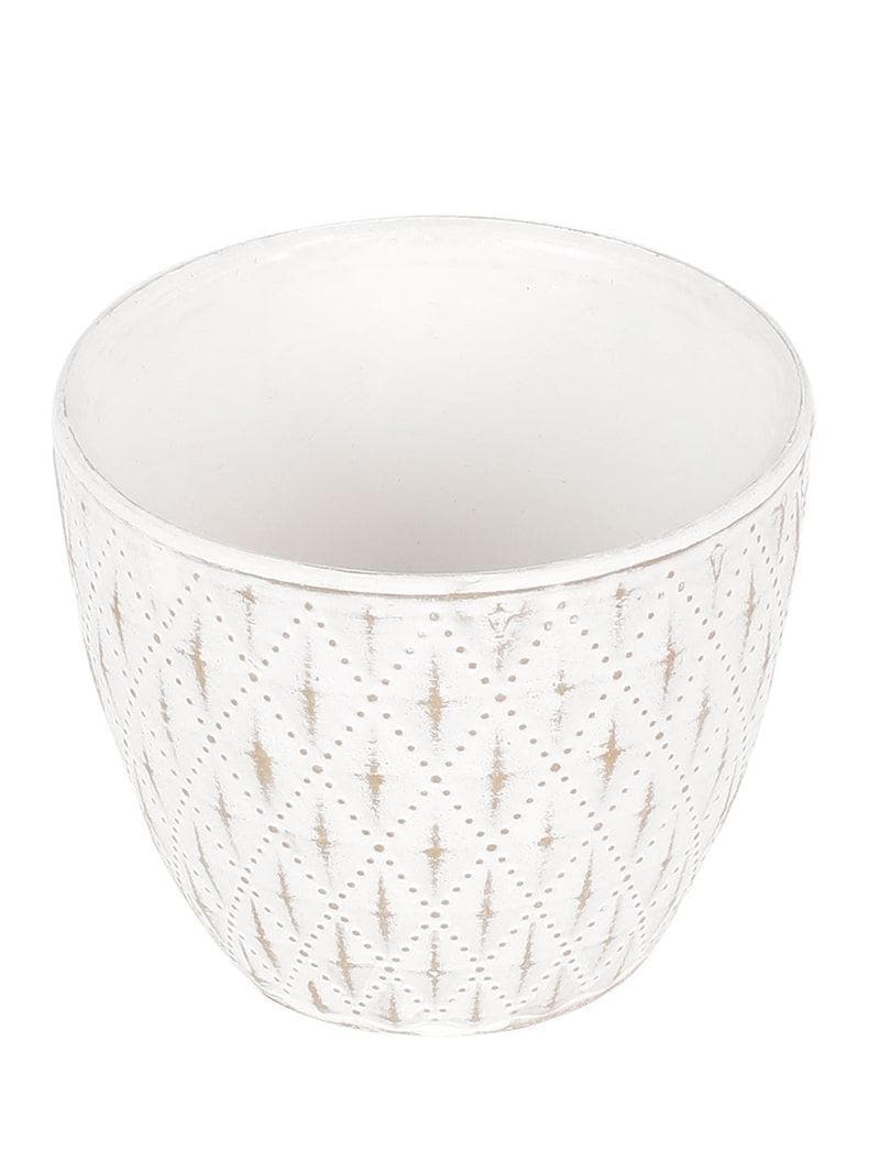 Buy Glitzy White Planter at Vaaree online | Beautiful Pots & Planters to choose from
