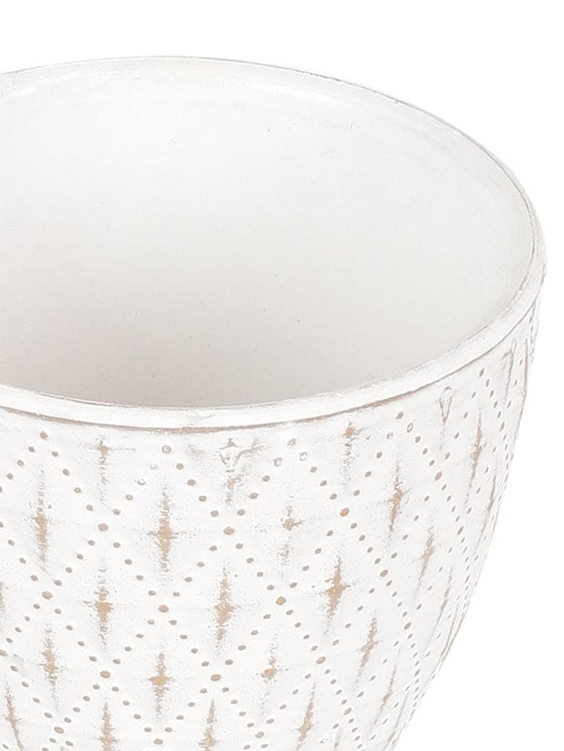 Buy Glitzy White Planter at Vaaree online | Beautiful Pots & Planters to choose from