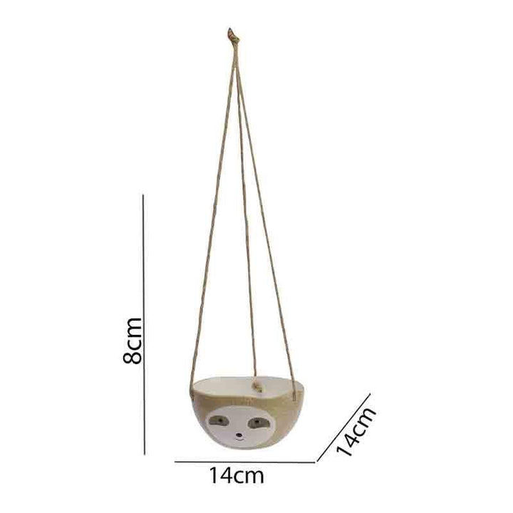 Buy Happy Sloth Hanging Planter - Beige at Vaaree online | Beautiful Pots & Planters to choose from