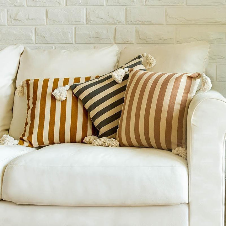 Buy Candy Striped Cushion Cover - Set of Three at Vaaree online | Beautiful Cushion Cover Sets to choose from