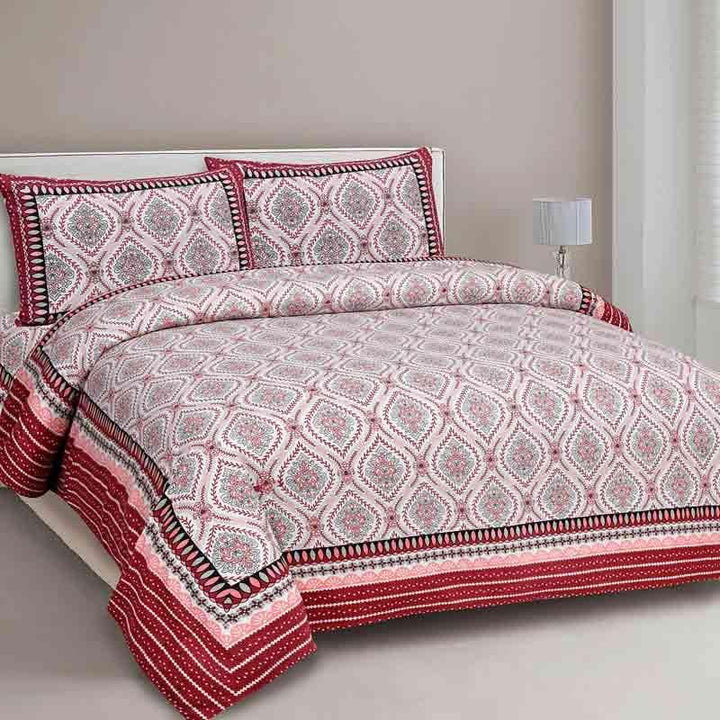 Buy Bequest Bedsheet - Pink at Vaaree online | Beautiful Bedsheets to choose from