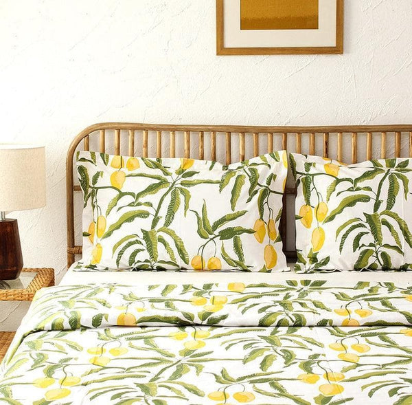 Buy Mango Mania Duvet Cover- Yellow at Vaaree online | Beautiful Duvet Covers to choose from