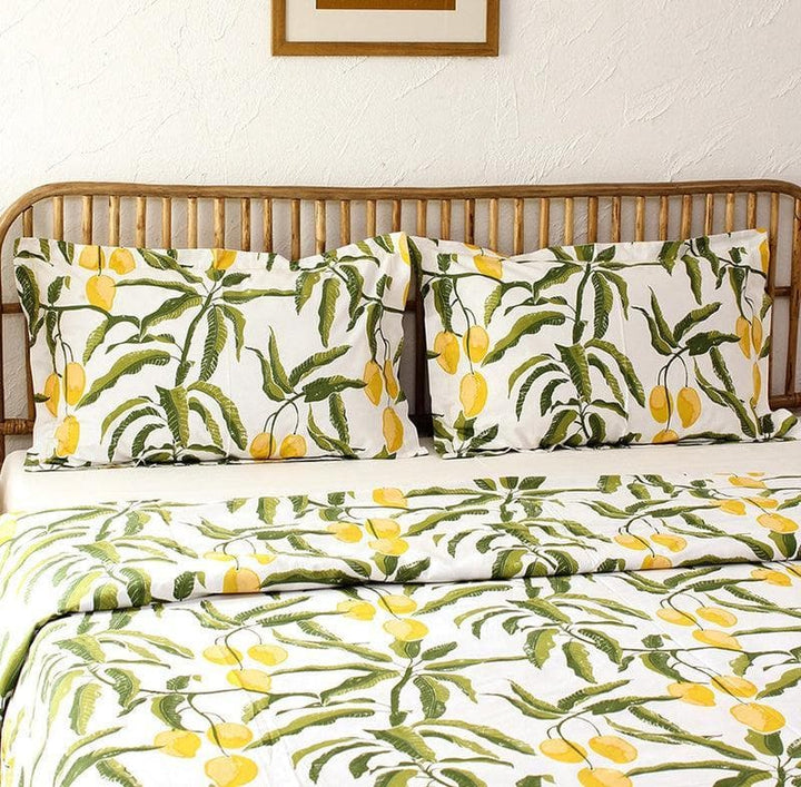 Buy Mango Mania Duvet Cover- Yellow at Vaaree online | Beautiful Duvet Covers to choose from