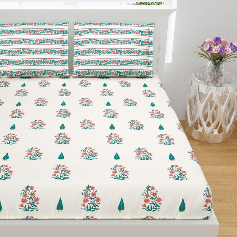 Buy Dancing Florals Bedsheet- Green at Vaaree online | Beautiful Bedsheets to choose from