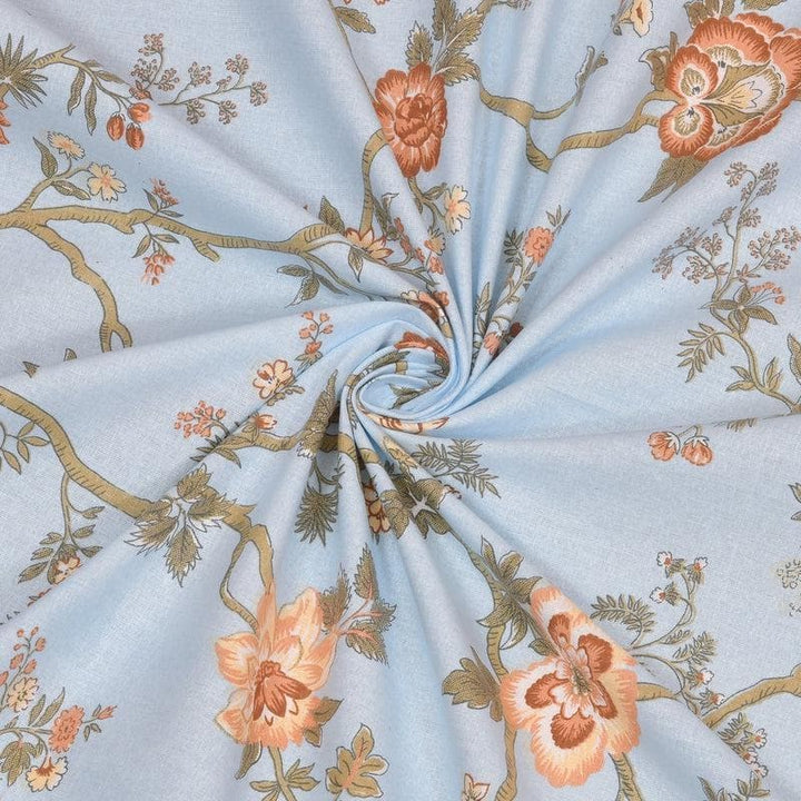 Buy Rain In Floral Bedsheet- Blue at Vaaree online | Beautiful Bedsheets to choose from