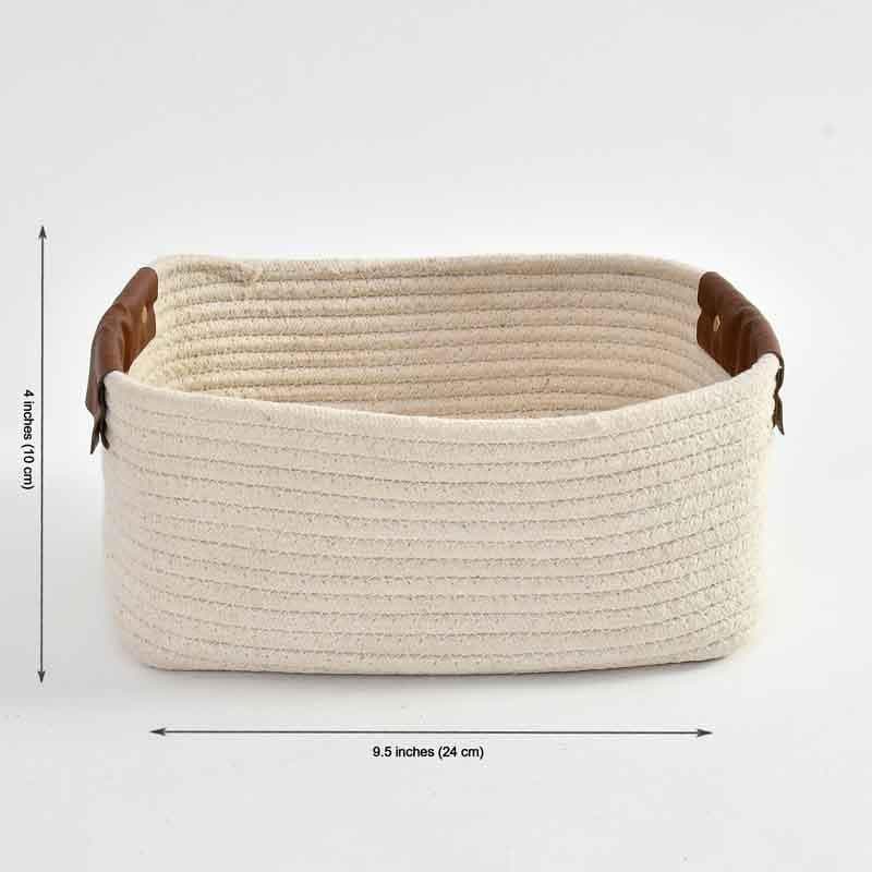 Buy Cappucino Storage Basket - Ivory at Vaaree online | Beautiful Storage Basket to choose from