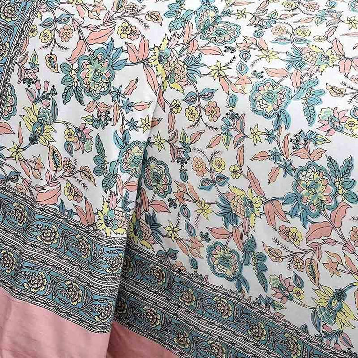 Buy Bahaara Jaipuri Bedsheet - Pink at Vaaree online | Beautiful Bedsheets to choose from