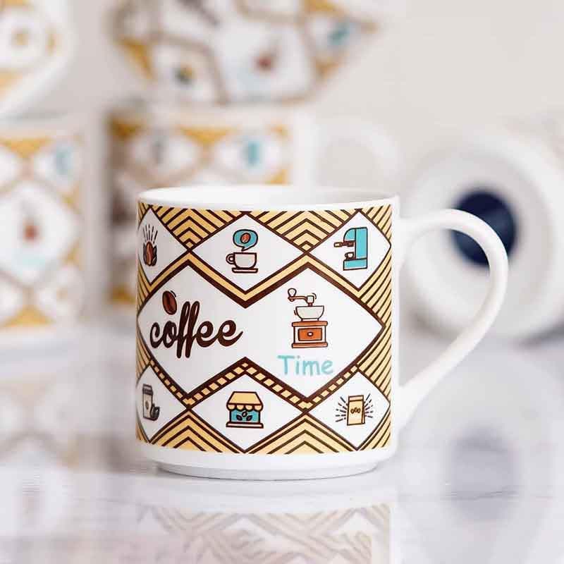 Buy Time for Coffee Mugs (160 ML) - Set of Six at Vaaree online | Beautiful Tea Cup to choose from
