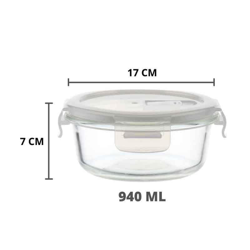 Buy Round Foodie Lunch Box (240/380/580/940 ML) - Set of Four at Vaaree online | Beautiful Container to choose from