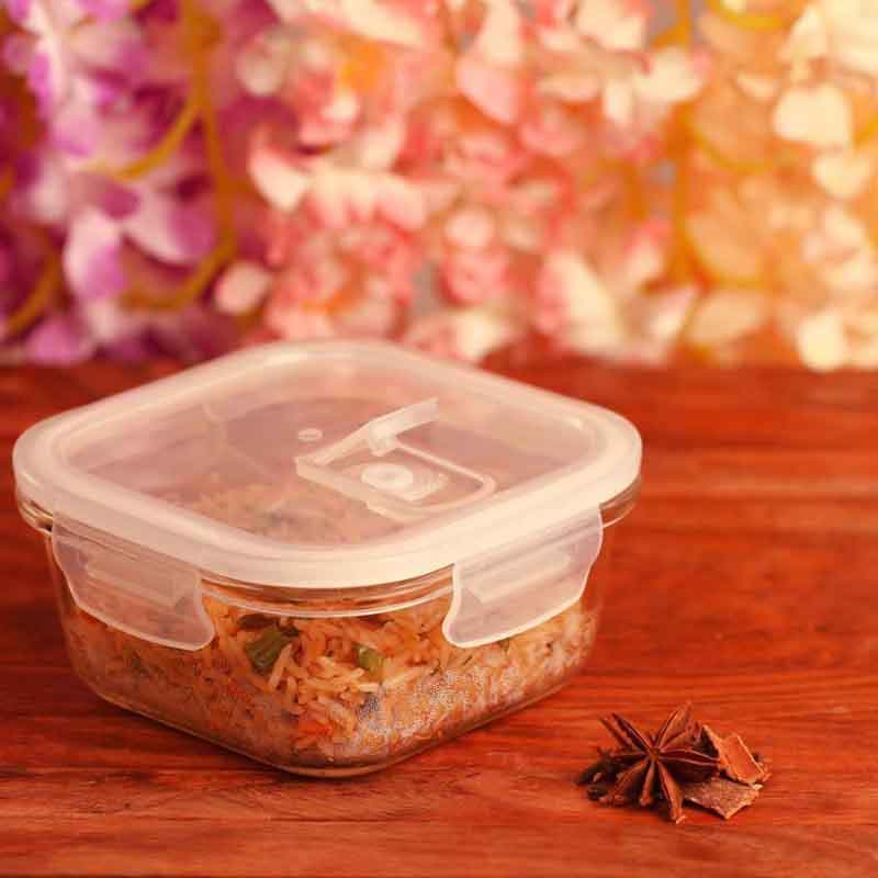Buy Time for Lunch Container (Square) - 800 ML at Vaaree online | Beautiful Container to choose from