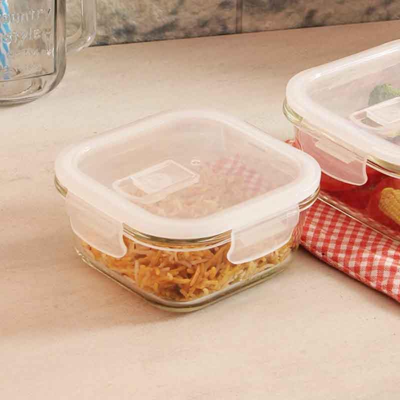 Buy Time for Lunch Container (Square) - 800 ML at Vaaree online | Beautiful Container to choose from