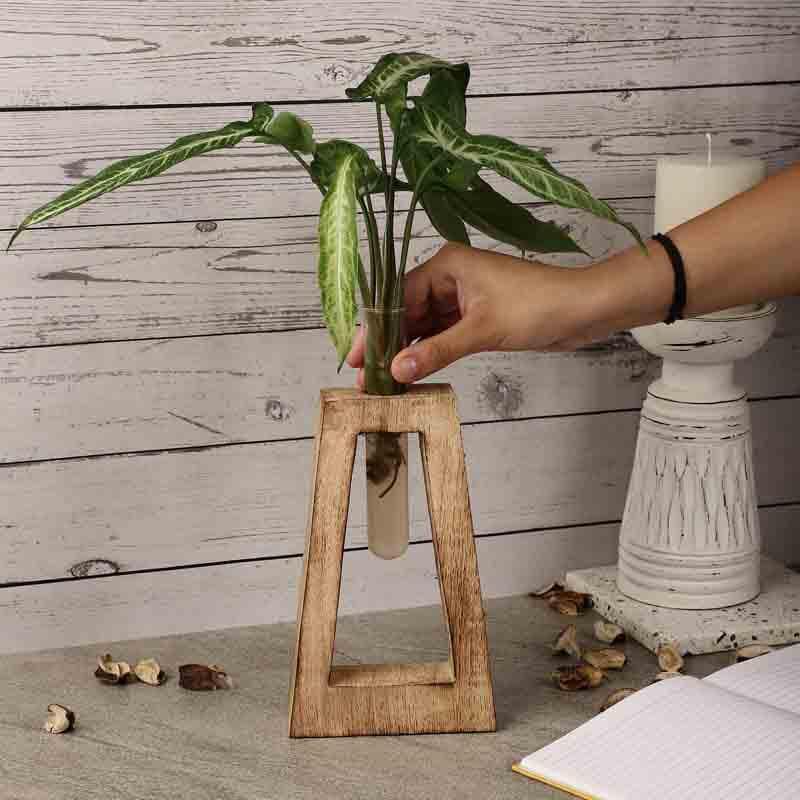 Buy Rhombus Testube Planter - Brown at Vaaree online | Beautiful Vase to choose from