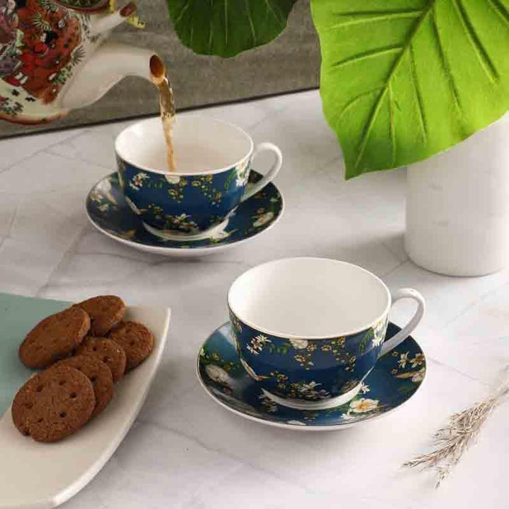 Buy Teal Tease Cup & Saucer - Set Of Two at Vaaree online | Beautiful Coffee & Tea Set to choose from