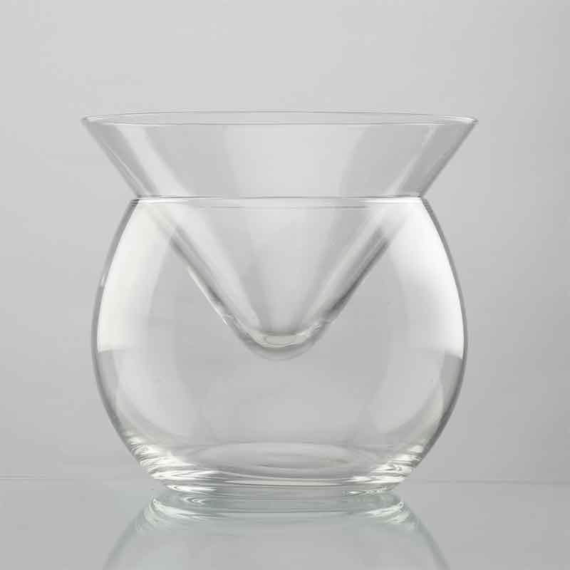 Buy Triangled Stemless Martini Chiller Glass at Vaaree online | Beautiful Martini Glass to choose from