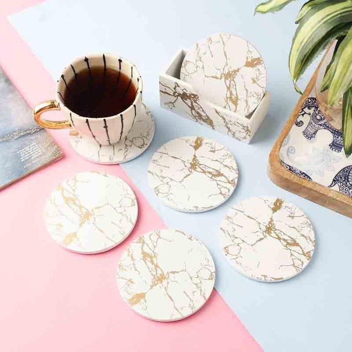 Buy Harmony Textured Coaster - Set Of Six at Vaaree online | Beautiful Coaster to choose from