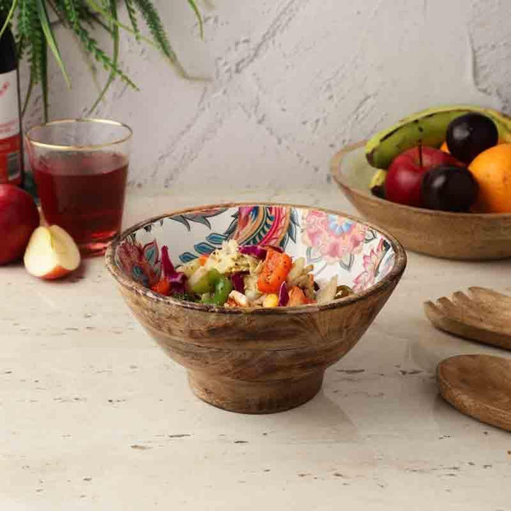 Buy Hippie Wooden Salad Bowl at Vaaree online | Beautiful Snack Bowl to choose from