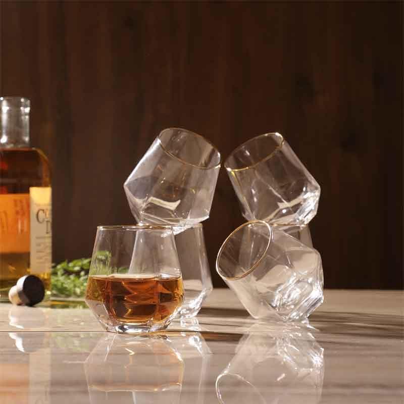 Buy Contoured Whiskey Glass - Set Of Six at Vaaree online | Beautiful Whiskey Glass to choose from