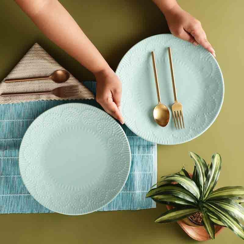 Buy Crown Dinner Plate - Green - Set Of Two at Vaaree online | Beautiful Dinner Plate to choose from