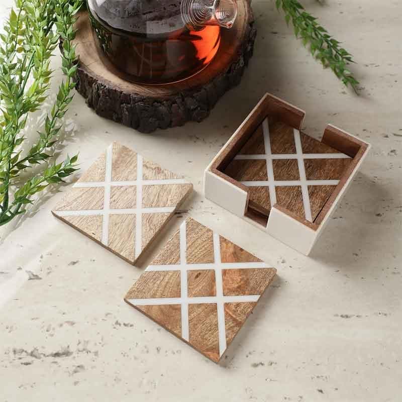 Buy Tic Tac Coaster - Set Of Four at Vaaree online | Beautiful Coaster to choose from