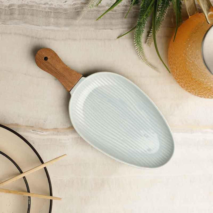 Buy Scoop Whoop Platter - Sky Blue at Vaaree online | Beautiful Serving Platter to choose from