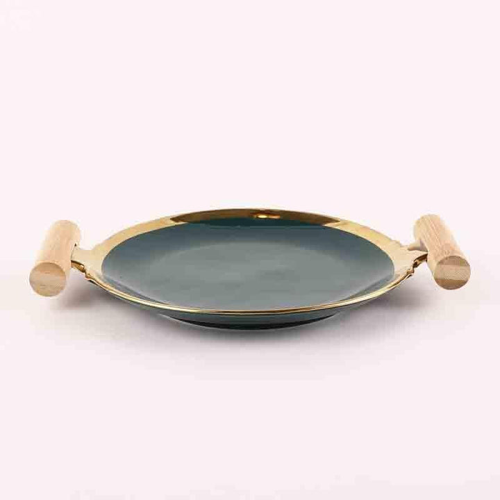 Buy Moonshine Platter With Handles - Teal at Vaaree online | Beautiful Serving Platter to choose from