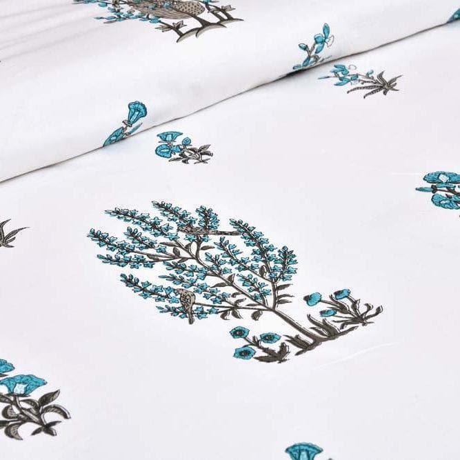 Buy Floral Temple Bedsheet- Blue at Vaaree online | Beautiful Bedsheets to choose from