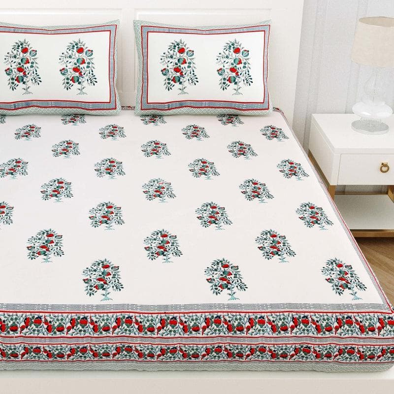 Buy Mughal Motifs Bedsheet- Red at Vaaree online | Beautiful Bedsheets to choose from