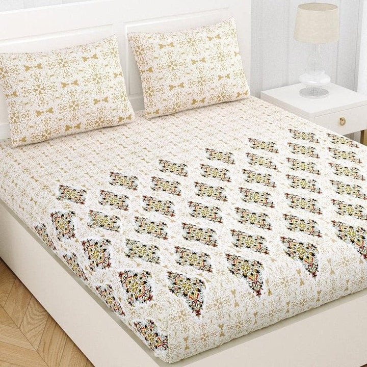 Buy Floral Dusk Bedsheet - Yellow at Vaaree online | Beautiful Bedsheets to choose from