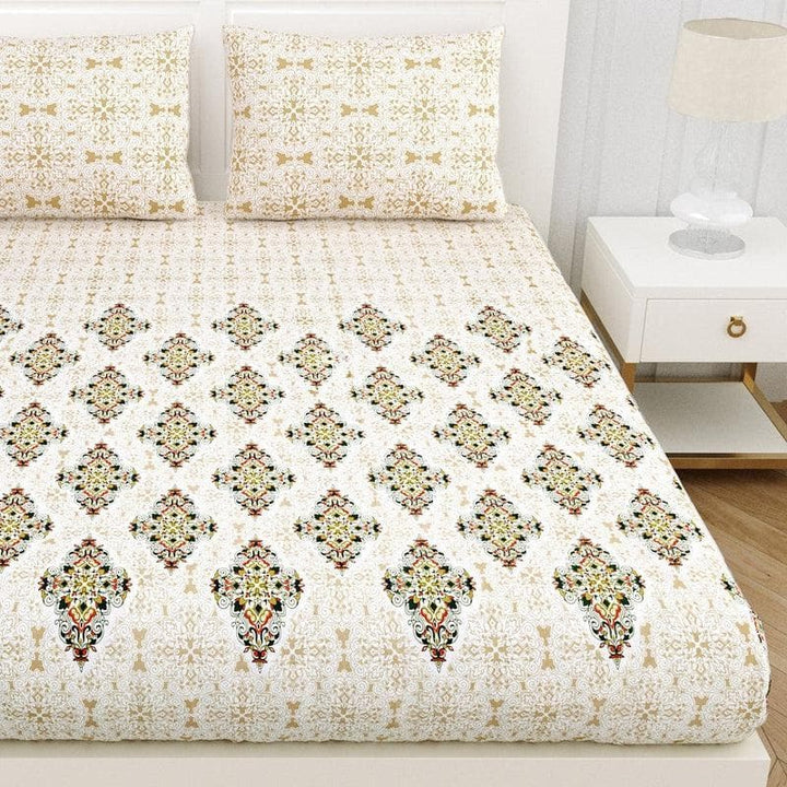 Buy Floral Dusk Bedsheet - Yellow at Vaaree online | Beautiful Bedsheets to choose from