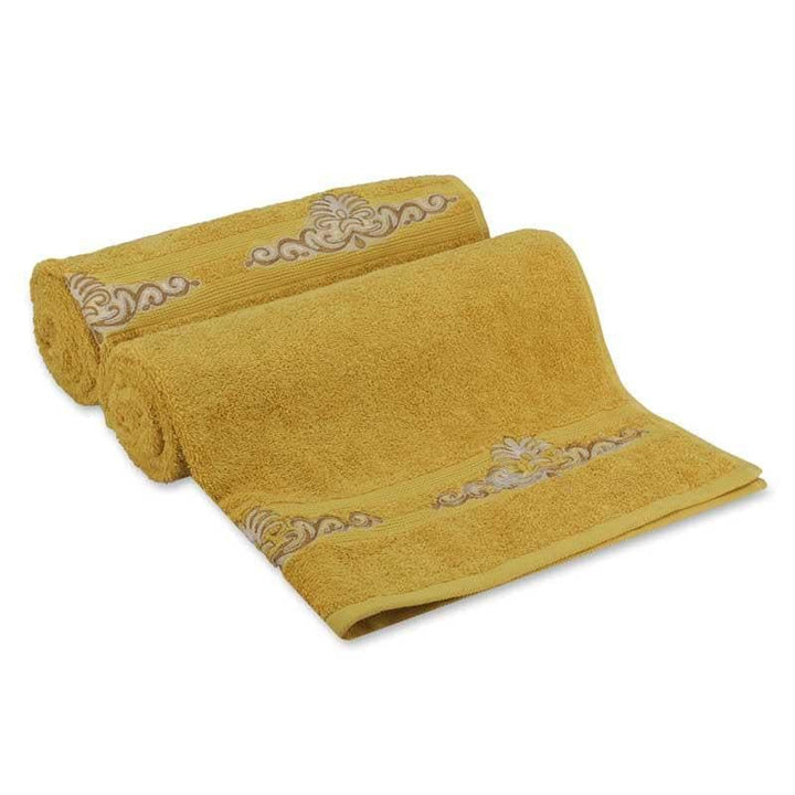 Buy Mustard Mania Towel- Set Of Eight at Vaaree online | Beautiful Towel Sets to choose from