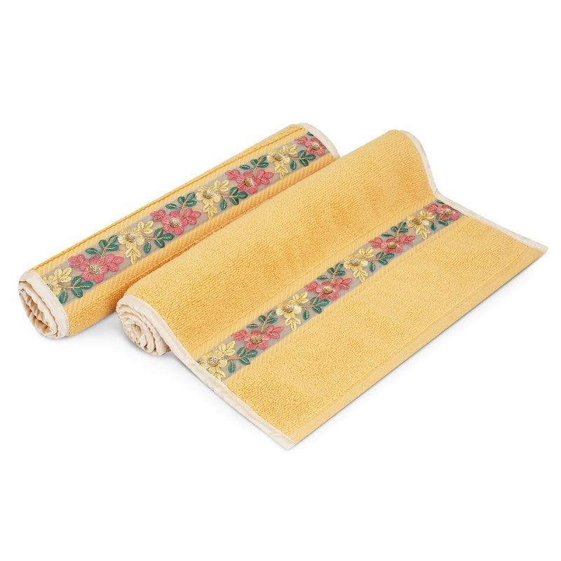 Buy Yellow Candy Towel - Set Of Eight at Vaaree online | Beautiful Towel Sets to choose from