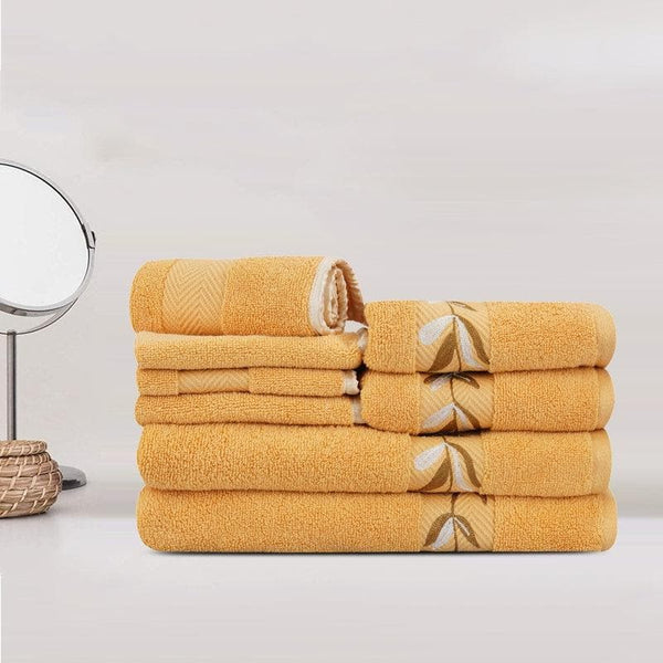 Buy Hello Yellow Towel- Set Of Eight at Vaaree online | Beautiful Towel Sets to choose from