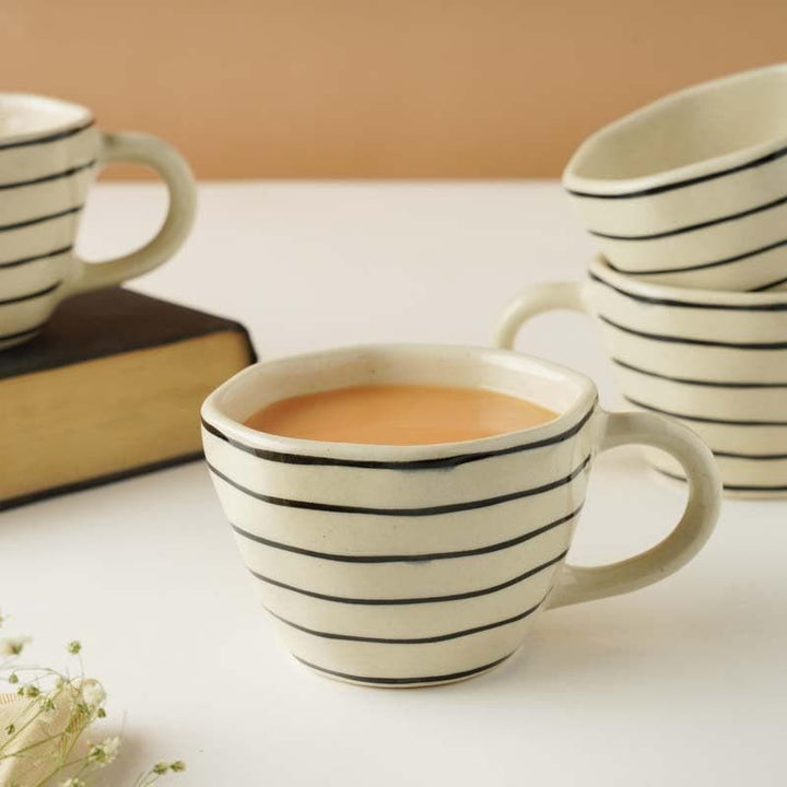 Buy Sassy Striped Cup- Set Of Four at Vaaree online | Beautiful Cup to choose from